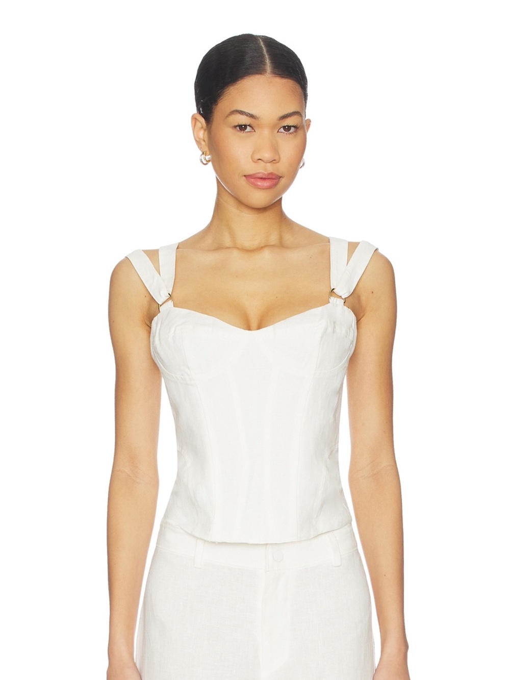 Bardot Serafina Linen Corset Top